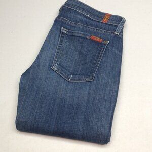7 for ALL MANKIND THE CROPPED SKINNY JEANS 6/28x26 MADE IN USA 🇺🇸